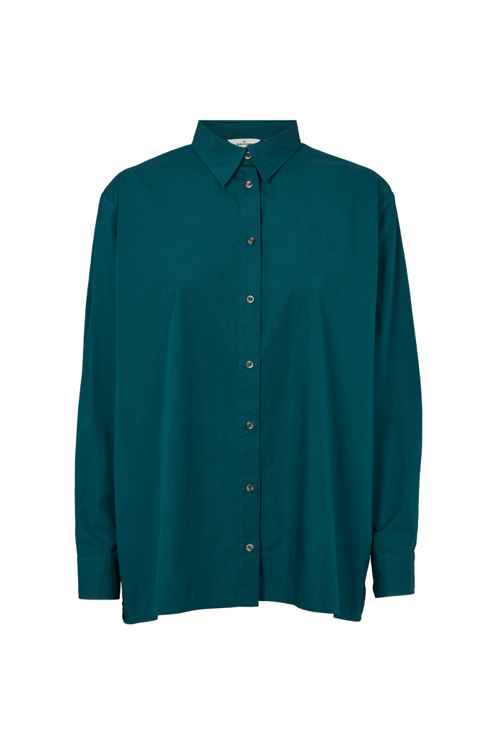 Basic Apparel Vilde Loose Shirt Shirts 609 Deep Teal